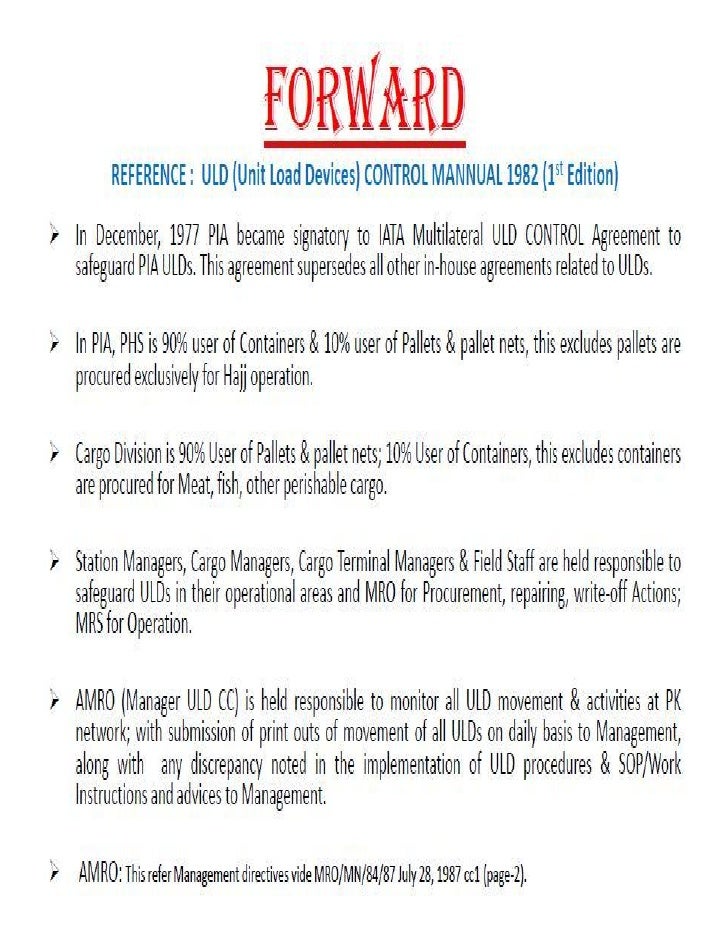 Uld control manual 2012