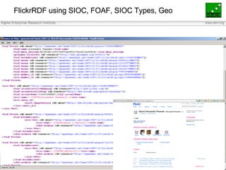 FlickrRDF using SIOC, FOAF, SIOC Types, Geo 
