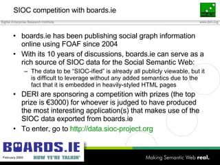 SIOC competition with boards.ie ,[object Object],[object Object],[object Object],[object Object],[object Object]