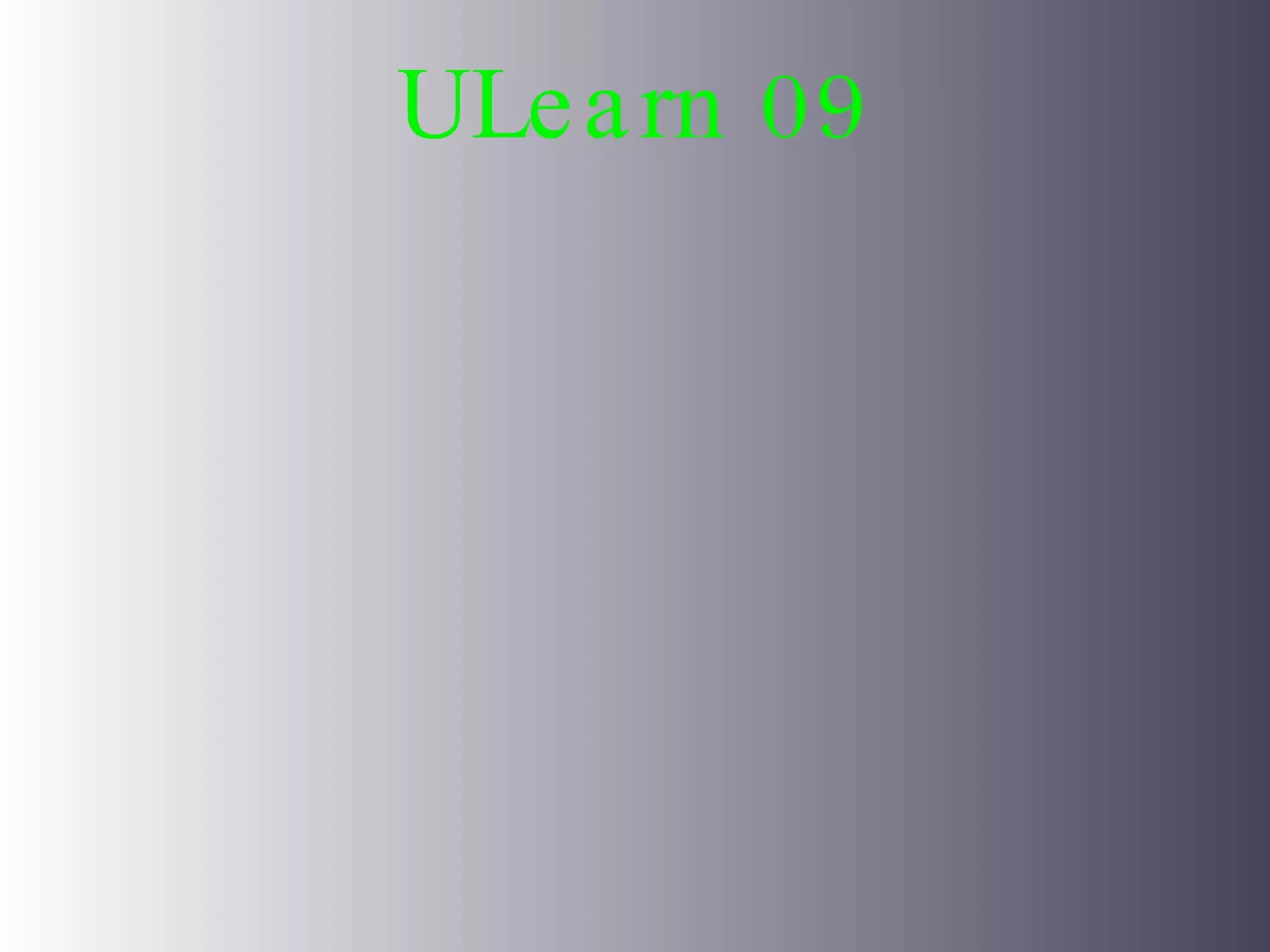 ULearn 09 
