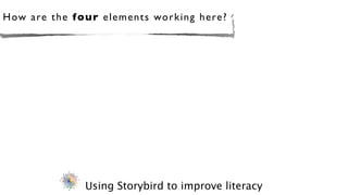 How a re th e f o u r elements working here?




                Using Storybird to improve literacy
 