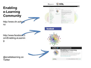• What experience have you had with
  the Enabling e-Learning Community?

• Share one example of how it has been
  useful.
 