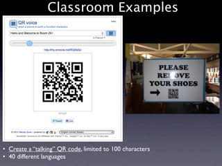 Rhs Qr Code Board Examples QR Codes & AR technology within the classroom | KEY