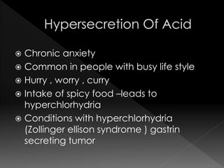 Hyperchlorhydria Mucosal barrier and peptic ulcer | PPTX