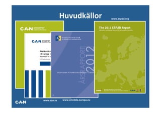 Huvudkällor	
               www.espad.org	
  




www.can.se	
  


          www.can.se	
      www.emcdda.europa.eu	
  
 