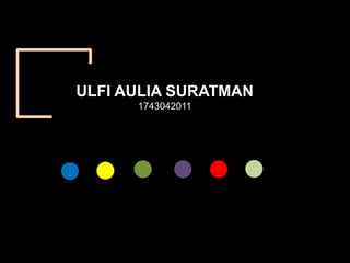 ULFI AULIA SURATMAN
1743042011
 