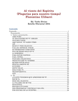 Plegarias para nuestro tiempo de Ulibarri