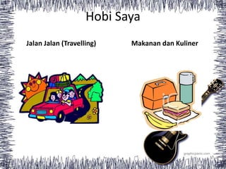 Hobi Saya
Jalan Jalan (Travelling)

Makanan dan Kuliner

 