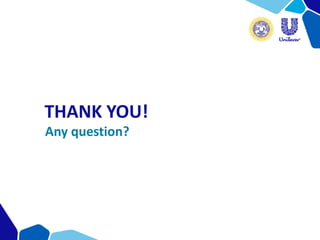 THANK YOU!
Any question?
 