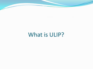 Unit linked insurance plans | PPTX