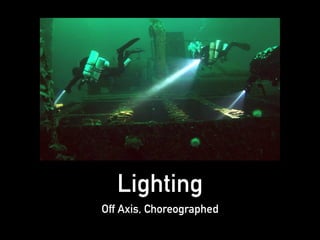 Lighting
Off Axis, Choreographed
 