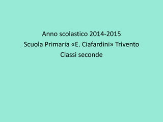 Anno scolastico 2014-2015 
Scuola Primaria «E. Ciafardini» Trivento 
Classi seconde 
