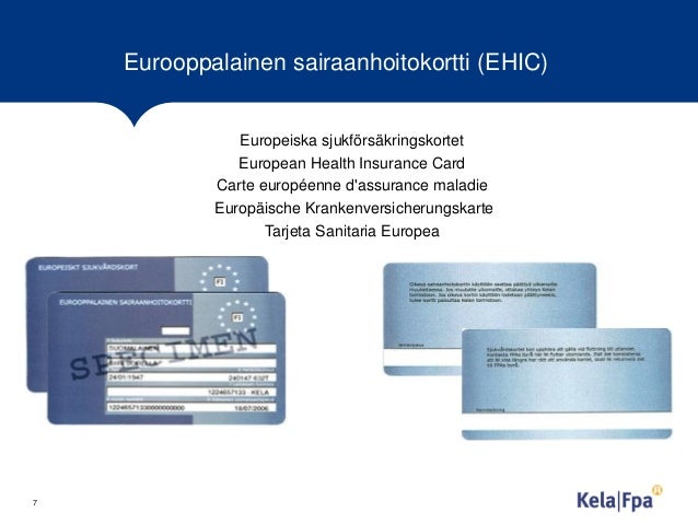 Eurooppalainen Sairaanhoitokortti Tilaus