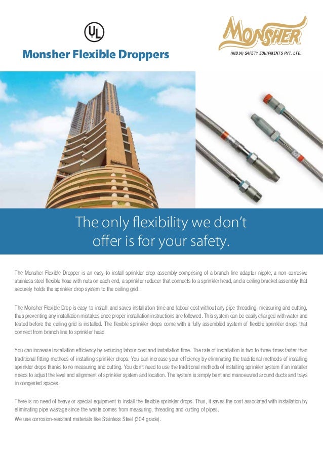 Ul Listed Flexible Droppers In India By Monsher