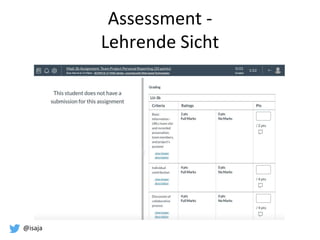 @isaja
Assessment -
Lehrende Sicht
 