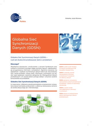 Ulotka GDSN // The GDSN - at a glance