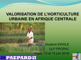 Gustave EWOLE
ULP PROPAC
Kigali, 13 et 14 juin 2016
 
