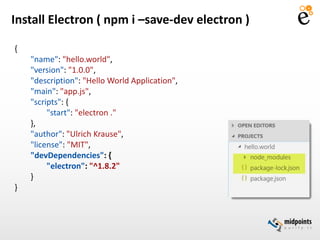 Electron - cross platform desktop applications made easy | PPTX