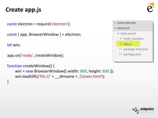 Electron - cross platform desktop applications made easy | PPTX