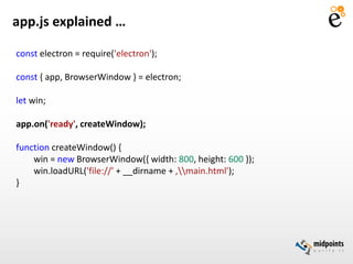 Electron - cross platform desktop applications made easy | PPTX
