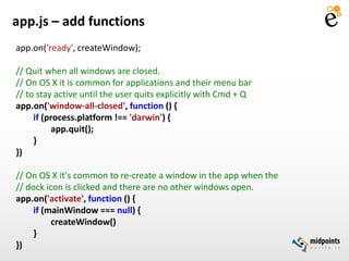 Electron - cross platform desktop applications made easy | PPTX