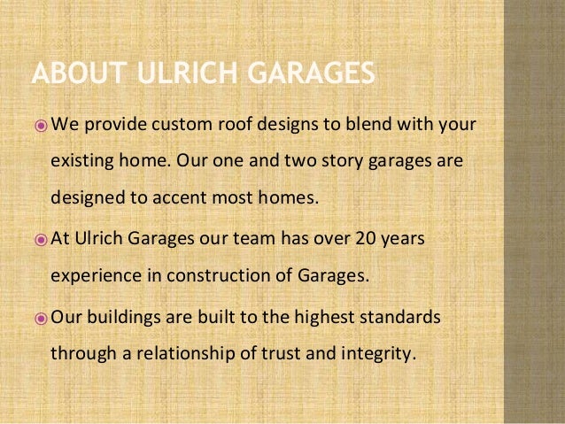 Ulrich Garages Custom Buildings Garages And Horse Barns Manufacturer