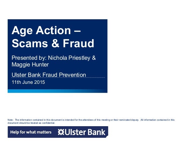 Ulster Bank Financial Elder Abuse Project In Ireland 2015