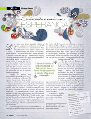 40 ULTIMATO I Novembro-Dezembro 2010
Marcos Almeida
 