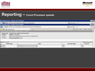 Reporting – Count Processor speeds
 