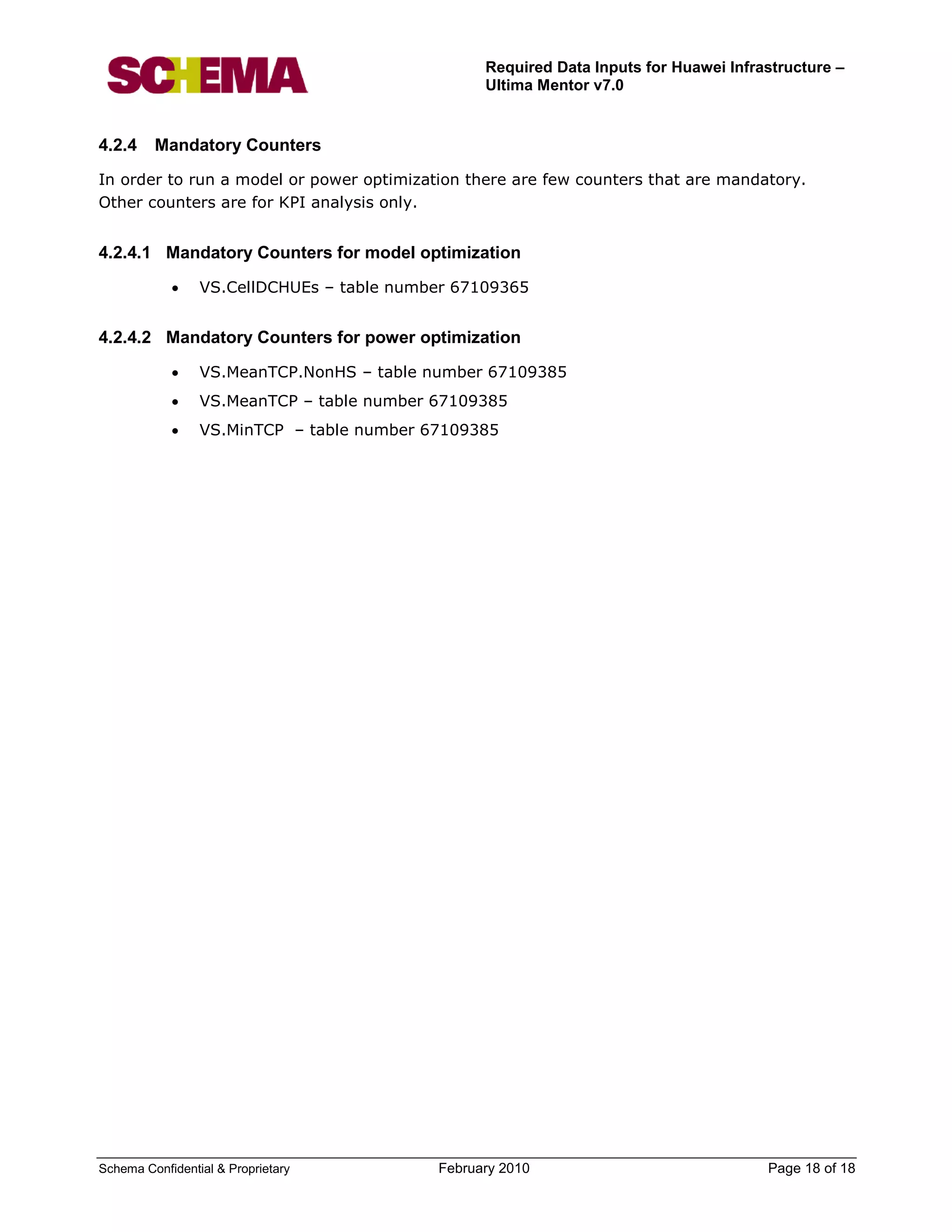 Ultima mentor version_7_0_-_required_data_inputs_for_huawei | PDF