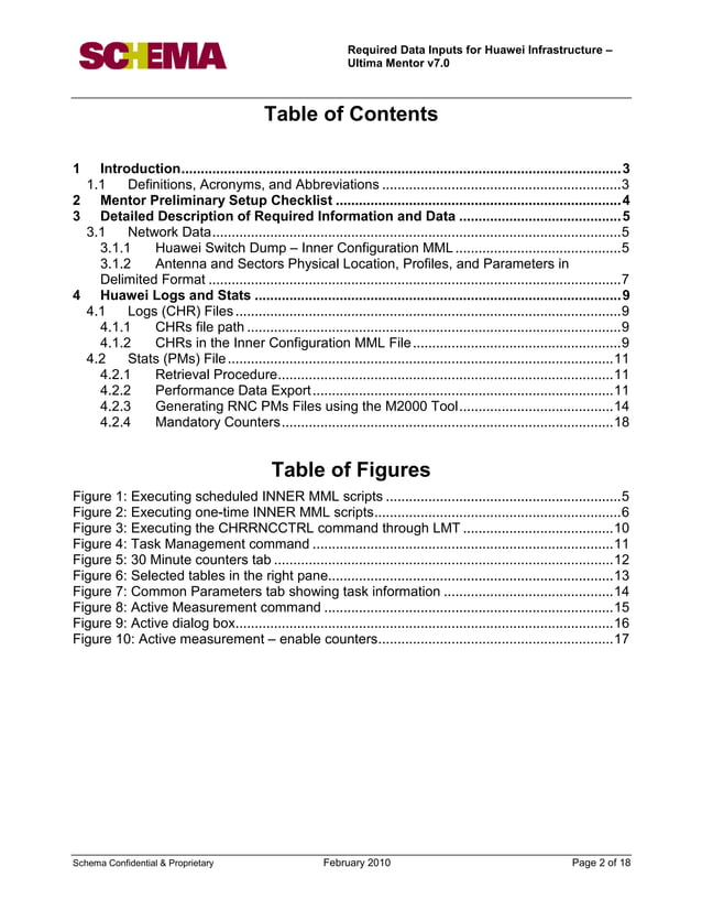 Ultima mentor version_7_0_-_required_data_inputs_for_huawei | PDF
