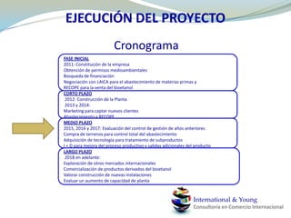 FASE INICIAL (2011)Negociación con LAICALiga Agrícola  Industrial de la  Caña de AzúcarContrato de suministro de caña de azúcarCondicionado a la entrega de subproductosInternational & YoungConsultoría en Comercio Internacional