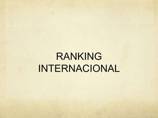 RANKING
INTERNACIONAL
 