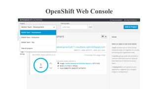 OpenShift Web Console
 