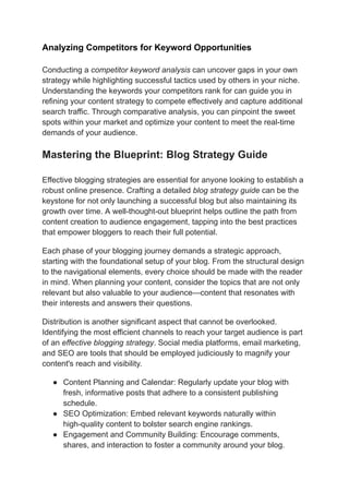 Ultimate Blog Strategy Guide For 2024 Success Pdf Content Production