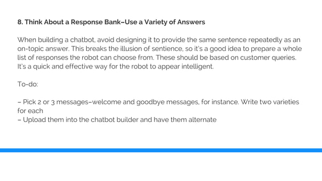 Ultimate Cheat Sheet For Building Chatbot | PPT