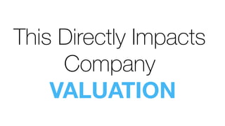 This Directly Impacts
Company
VALUATION
 