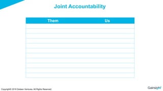 Joint Accountability
Them Us
Copyright© 2016 Sixteen Ventures. All Rights Reserved.
 