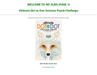 Download Pdf Ultimate Dot To Dot Extreme Puzzle Challenge Full Pdf