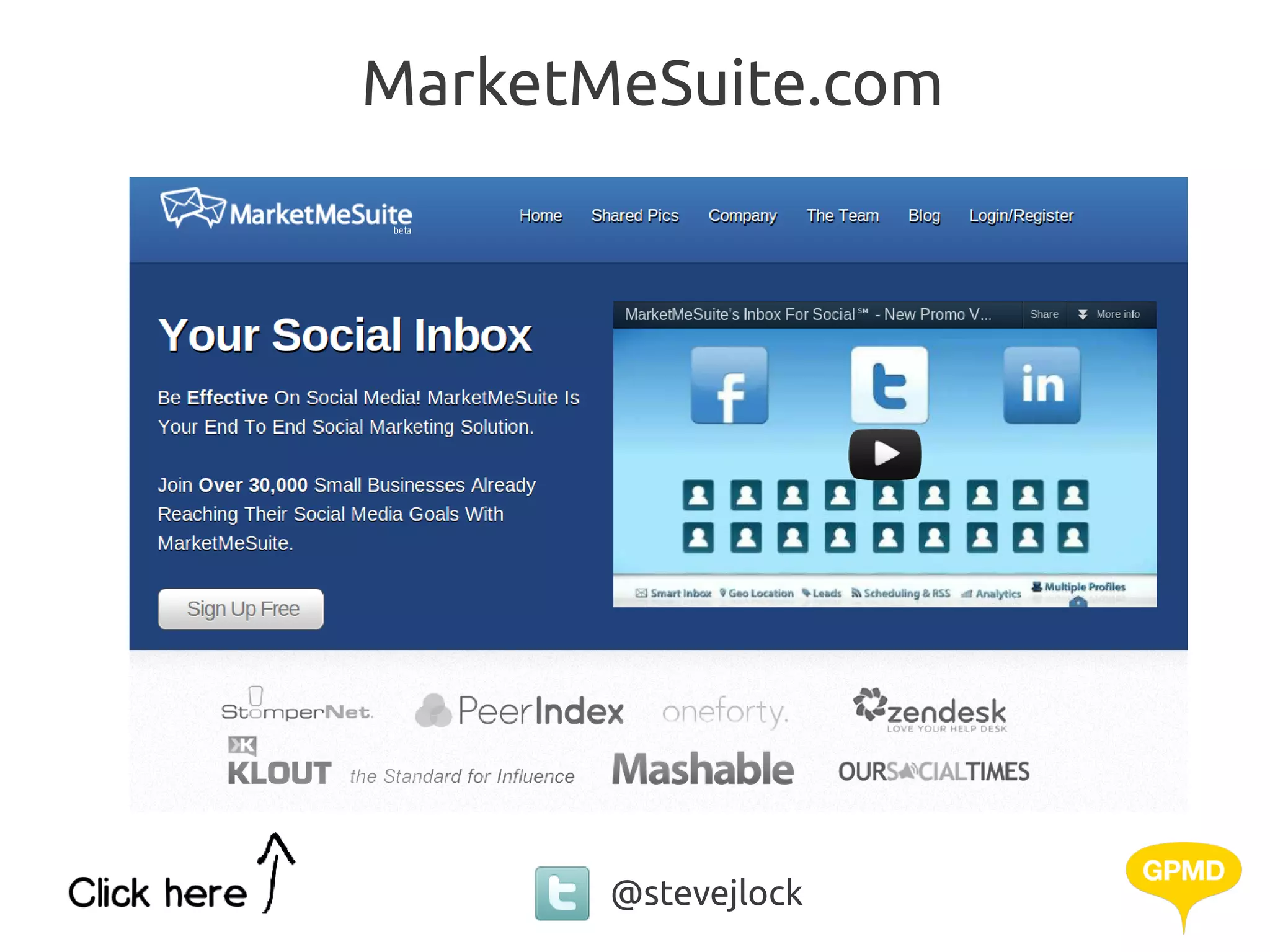 MarketMeSuite.com




       @stevejlock
 