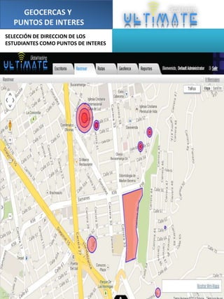SELECCIÓN DE DIRECCION DE LOS
ESTUDIANTES COMO PUNTOS DE INTERES

 
