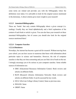 The Ultimate Guide To Writing A Thesis In Tesol Al