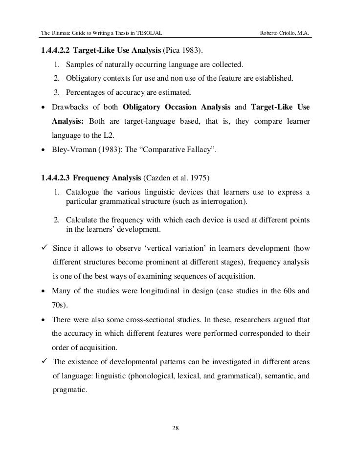 ma tesol thesis topics