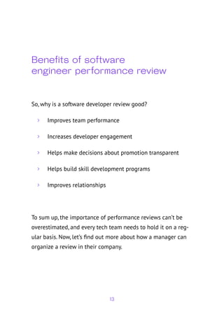Developers Performance Review Ultimate Guide on How to Run Performance Review | PDF