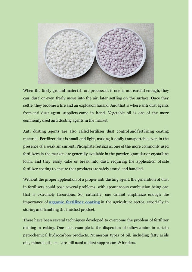 Ultimate guide about anti dusting agents