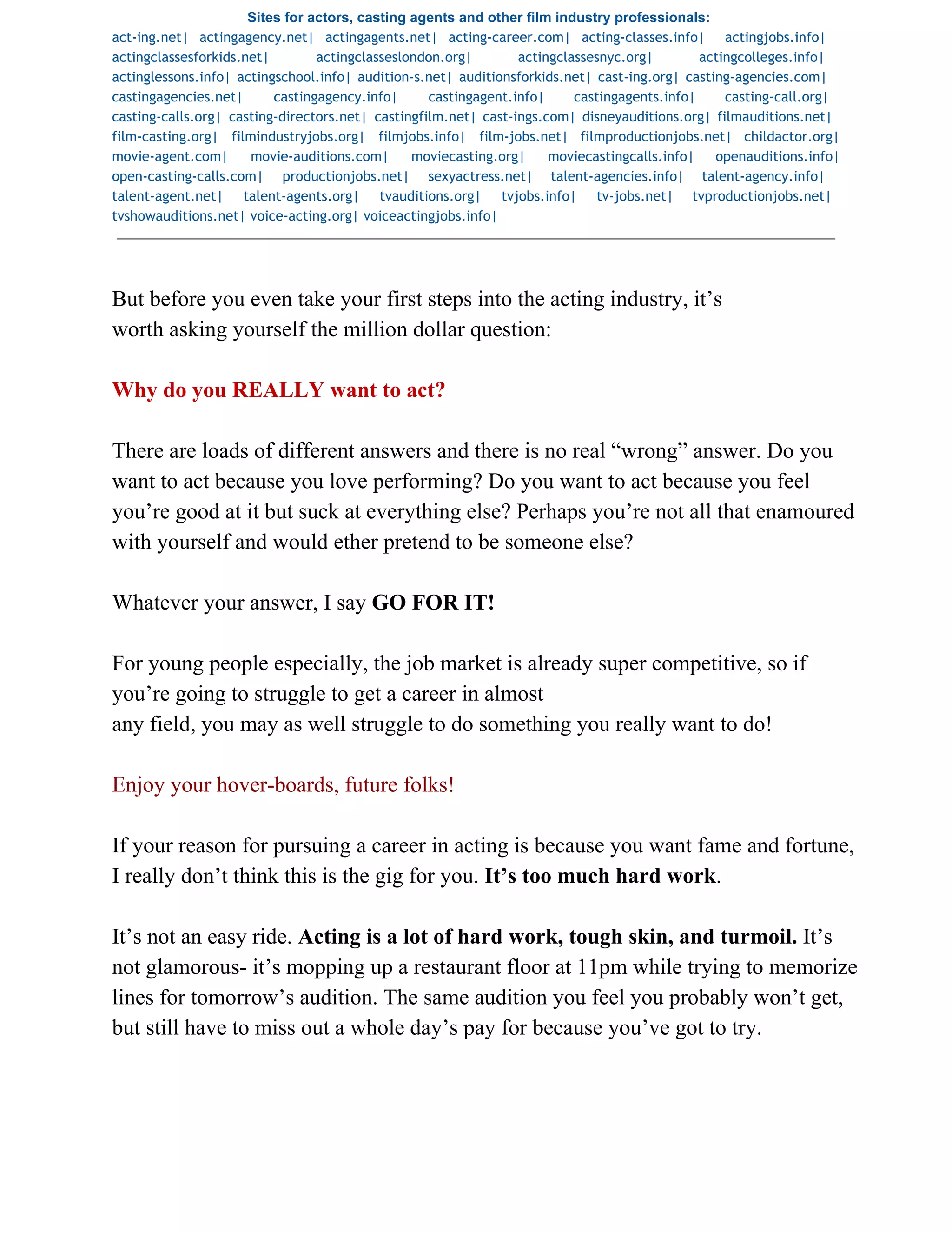 Ultimate Guide How To Become Actor English Pdf