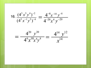 16.
3 5 4 2
5 1 5 4
(4 )
(4 )
x y
x y

 

6
4 10
x 8
y
20
4 4
x 20
y
 6
4
20
4
10
x 4
x
8
y
20
y

14
4
14
x
12
y
 