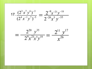 17.
3 7 6 3
4 1 7 5
(2 )
(2 )
x y
x y

 

9
2 21
x 18
y
20
2 5
x 35
y
 9
2
20
2
21
x 5
x
18
y
35
y

11
2
26
x
17
y
 