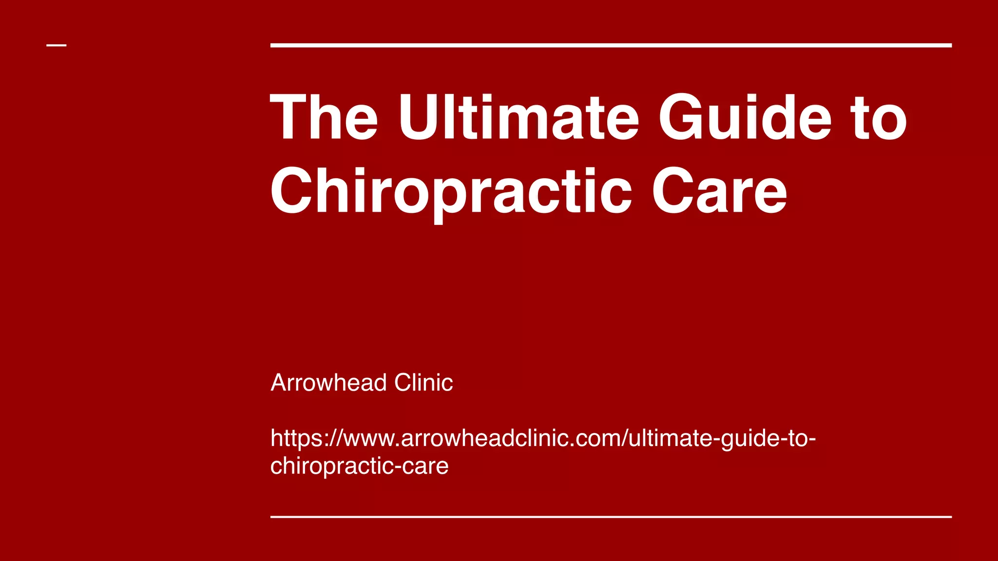 Ultimate guide to chiropractic care | PDF
