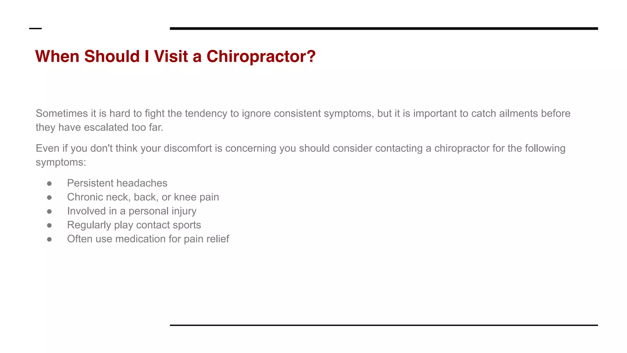 Ultimate guide to chiropractic care | PPT